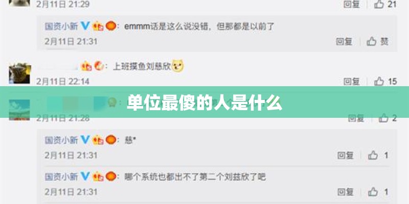 单位最傻的人是什么