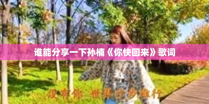 谁能分享一下孙楠《你快回来》歌词 谁能分享一下孙楠《你快回来》歌词