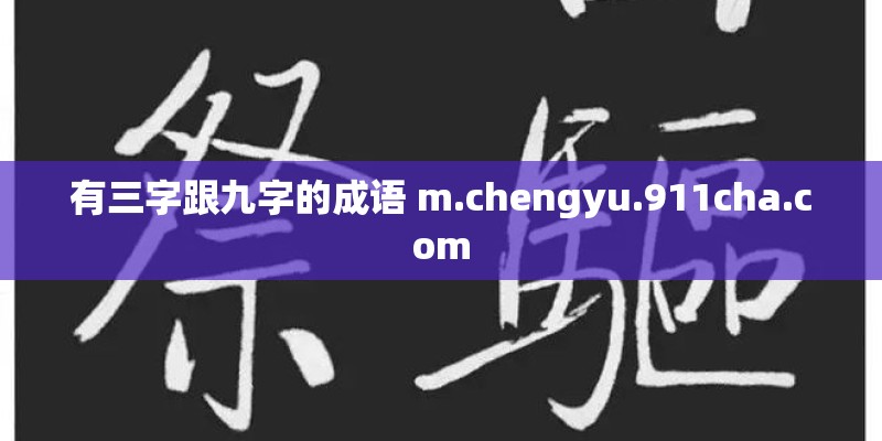 有三字跟九字的成语 m.chengyu.911cha.com 有三字跟九字的成语 m.chengyu.911cha.com