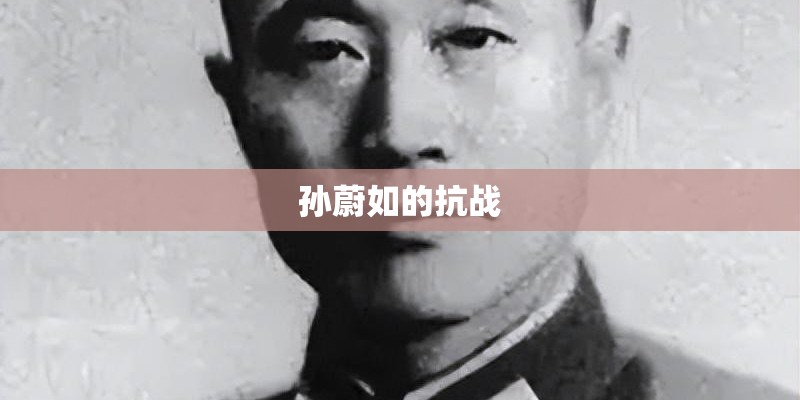 孙蔚如的抗战 孙蔚如的抗战