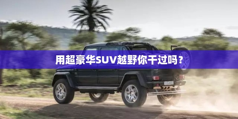 用超豪华SUV越野你干过吗? 用超豪华SUV越野你干过吗?